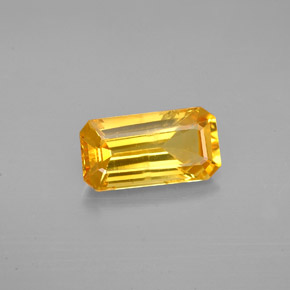 2.17 ct Yellow Sapphire Gemstone, Sapphire Gem in Octagon Facet Shape for Sale.