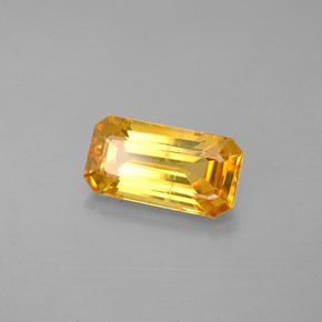 2.17 ct Yellow Sapphire Stone, Natural Sapphire in Octagon Facet Shape for Sale