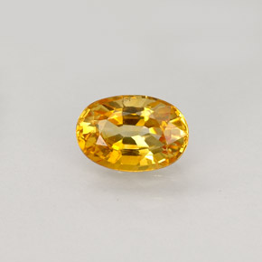 0.99 ct Yellow Sapphire Gemstone, Sapphire Gem in Oval Facet Shape for Sale.