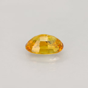 Sapphire Gemstone in 7.1 x 4.8 mm Size for Sale, Sapphire Stone in Yellow Golden Color