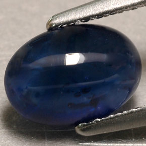 1.90 ct Blue Sapphire Gemstone, Sapphire Gem in Oval Cabochon Shape for Sale.