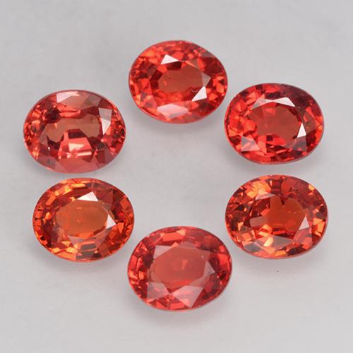 0.7 carat (6 pcs) Oval 5.4x4.5 mm Red Sapphire Gemstones