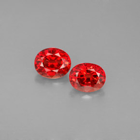 1.32 ct Orange Sapphire Gemstone, Sapphire Gem in Oval Facet Shape for Sale.