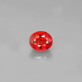 0.99 ct Orange Sapphire Gemstone, Sapphire Gem in Oval Facet Shape for Sale.