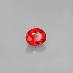 0.99 ct Orange Sapphire Stone, Natural Sapphire in Oval Facet Shape for Sale