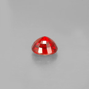 Sapphire Gemstone in 5.9 x 5 mm Size for Sale, Sapphire Stone in Red Orange Color