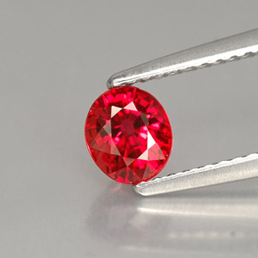 0.99 ct Orange Sapphire Stone, Natural Sapphire in Oval Facet Shape for Sale