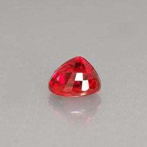 Sapphire Gemstone in 5.6 x 4.9 mm Size for Sale, Sapphire Stone in Red Orange Color