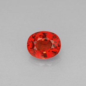 1.19 ct Orange Sapphire Gemstone, Sapphire Gem in Oval Facet Shape for Sale.