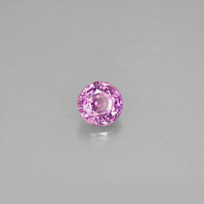 0.56 ct Violet Sapphire Stone, Natural Sapphire in Round Facet Shape for Sale