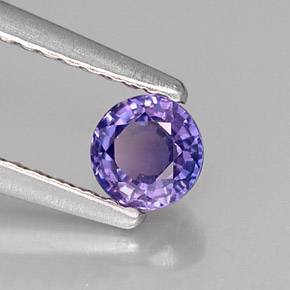 0.40 ct Violet Sapphire Stone, Natural Sapphire in Round Facet Shape for Sale
