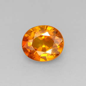1.16 ct Orange Sapphire Gemstone, Sapphire Gem in Oval Facet Shape for Sale.