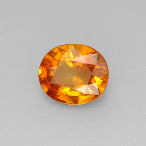 1.16 ct Orange Sapphire Stone, Natural Sapphire in Oval Facet Shape for Sale