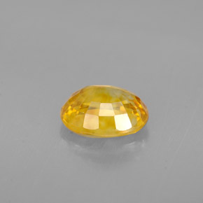 Sapphire Gemstone in 7.2 x 5.6 mm Size for Sale, Sapphire Stone in Yellow Golden Color