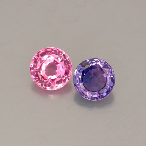 0.76 ct Multicolor Sapphire Gemstone, Sapphire Gem in Round Facet Shape for Sale.