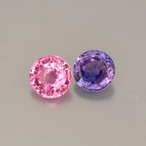 0.76 ct Multicolor Sapphire Stone, Natural Sapphire in Round Facet Shape for Sale