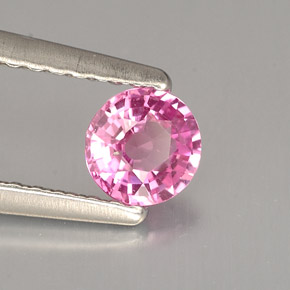 0.39 ct Pink Sapphire Stone, Natural Sapphire in Round Facet Shape for Sale