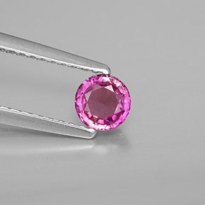 0.48 ct Pink Sapphire Gemstone, Sapphire Gem in Round Facet Shape for Sale.