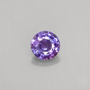0.52 ct Violet Sapphire Gemstone, Sapphire Gem in Round Facet Shape for Sale.