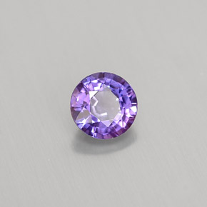0.52 ct Violet Sapphire Stone, Natural Sapphire in Round Facet Shape for Sale