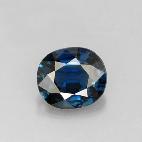 0.85 ct Blue Sapphire Gemstone, Sapphire Gem in Oval Facet Shape for Sale.