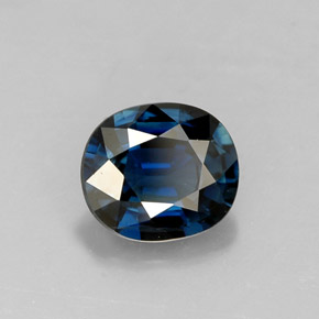 0.85 ct Blue Sapphire Stone, Natural Sapphire in Oval Facet Shape for Sale