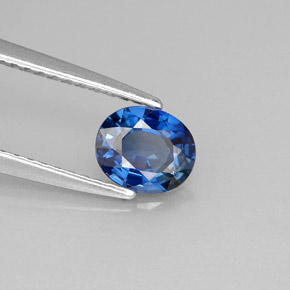 0.79 ct Blue Sapphire Stone, Natural Sapphire in Oval Facet Shape for Sale