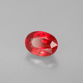 1.14 ct Orange Sapphire Stone, Natural Sapphire in Oval Facet Shape for Sale