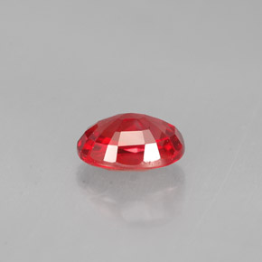 Sapphire Gemstone in 7 x 5 mm (calibrated) Size for Sale, Sapphire Stone in Red Orange Color