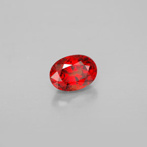 0.86 ct Orange Sapphire Stone, Natural Sapphire in Oval Facet Shape for Sale