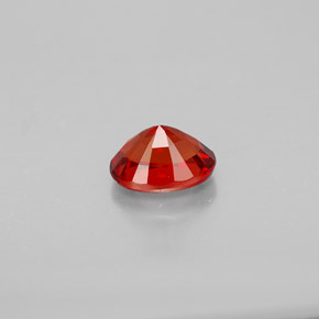 Sapphire Gemstone in 6.2 x 4.5 mm Size for Sale, Sapphire Stone in Reddish Orange Color