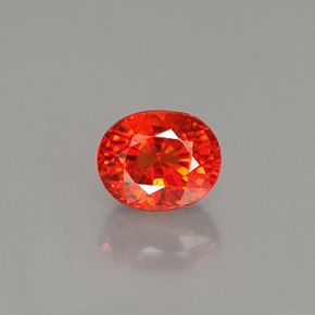 1.10 ct Orange Sapphire Gemstone, Sapphire Gem in Oval Facet Shape for Sale.