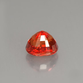 Sapphire Gemstone in 5.8 x 4.7 mm Size for Sale, Sapphire Stone in Mandarin Orange Color