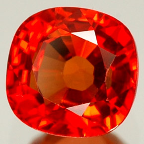1.25 ct Orange Sapphire Stone, Natural Sapphire in Cushion-Cut Shape for Sale