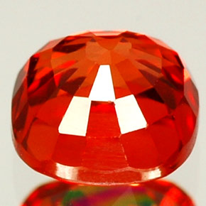 Sapphire Gemstone in 5.6 x 5.6 mm Size for Sale, Sapphire Stone in Mandarin Orange Color
