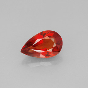 1.61 ct Orange Sapphire Gemstone, Sapphire Gem in Pear Facet Shape for Sale.