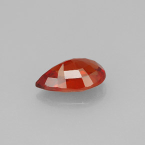 Sapphire Gemstone in 9.1 x 5.7 mm Size for Sale, Sapphire Stone in Red Orange Color