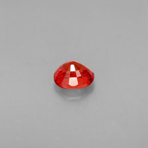 Sapphire Gemstone in 6.4 x 5.4 mm Size for Sale, Sapphire Stone in Red Orange Color