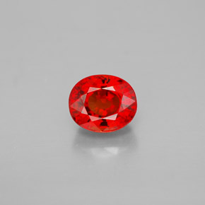 1.19 ct Orange Sapphire Gemstone, Sapphire Gem in Oval Facet Shape for Sale.