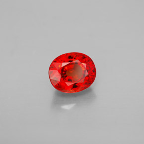 1.19 ct Orange Sapphire Stone, Natural Sapphire in Oval Facet Shape for Sale