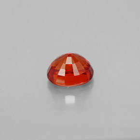 Sapphire Gemstone in 6.2 x 5.3 mm Size for Sale, Sapphire Stone in Mandarin Orange Color