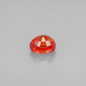 Sapphire Gemstone in 6 x 4.9 mm Size for Sale, Sapphire Stone in Red Orange Color