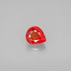 1.06 ct Orange Sapphire Gemstone, Sapphire Gem in Pear Facet Shape for Sale.