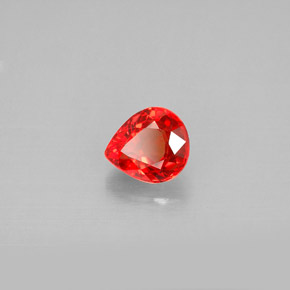 1.06 ct Orange Sapphire Stone, Natural Sapphire in Pear Facet Shape for Sale
