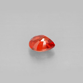 Sapphire Gemstone in 6.5 x 5.6 mm Size for Sale, Sapphire Stone in Red Orange Color