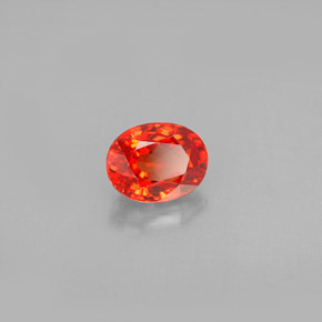1.18 ct Orange Sapphire Stone, Natural Sapphire in Oval Facet Shape for Sale