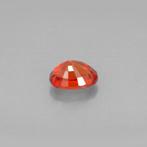 Sapphire Gemstone in 6.7 x 5.2 mm Size for Sale, Sapphire Stone in Reddish Orange Color
