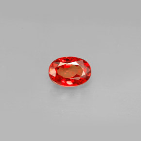 1.04 ct Orange Sapphire Gemstone, Sapphire Gem in Oval Facet Shape for Sale.