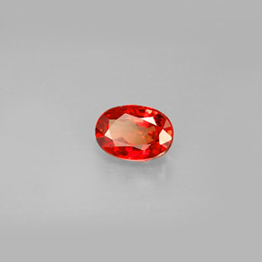 1.04 ct Orange Sapphire Stone, Natural Sapphire in Oval Facet Shape for Sale