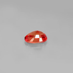 Sapphire Gemstone in 7 x 5 mm (calibrated) Size for Sale, Sapphire Stone in Red Orange Color